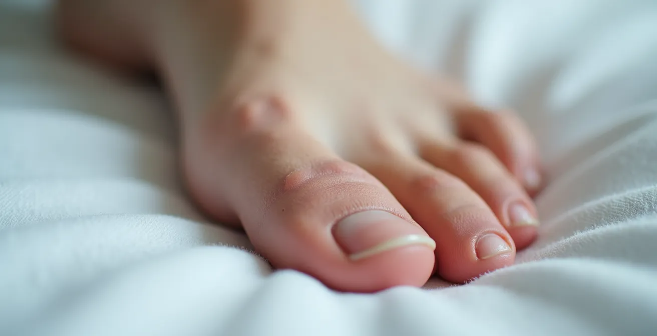 Évolution progressive de l'œdème du pied durant la première semaine post-opératoire